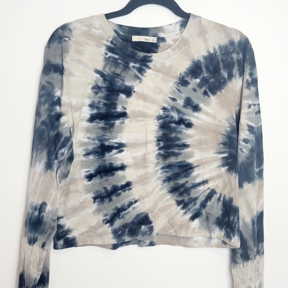 Wilfred Aritzia Gem Tie-Dye Long Sleeve Top 100% Cotton Size Medium